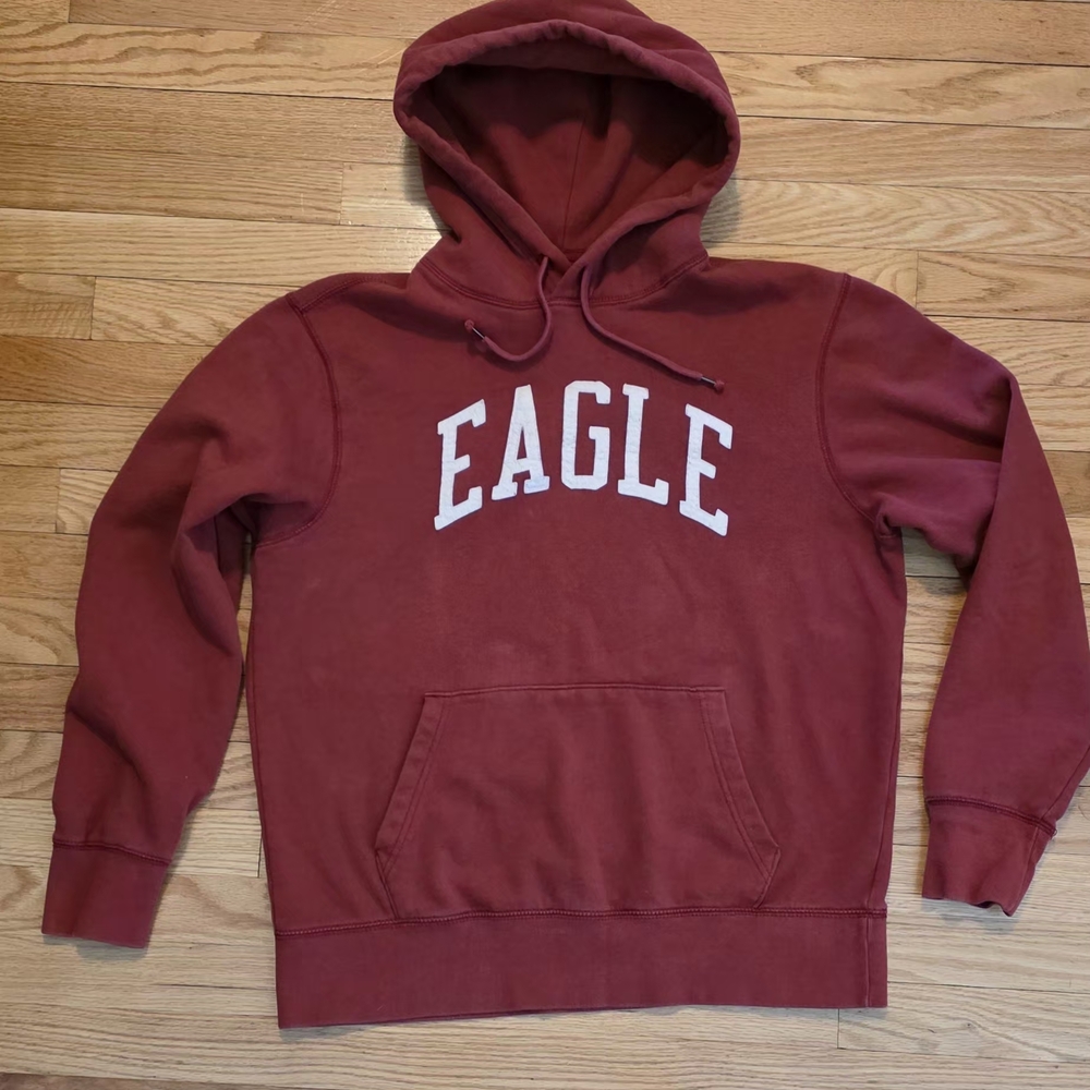 American Eagle Men's M Red "Eagle" Logo Hoodie